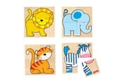 Puslespill - Goki Karemo Puzzle Animals 20pcs. Tre - 56714