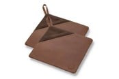 Kjøkkentilbehør - Pillivuyt Potholder 20.5 x 20.5 cm 2 pcs Brown Canvas/Leather - 29575