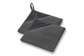 Kjøkkentilbehør - Pillivuyt Potholder 20.5 x 20.5 cm 2 pcs. black canvas/leather - 29576