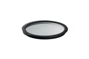 Kjøkkentilbehør - Rösle Glass lid 20 cm Clear/Black Glass/Silicone - 22556