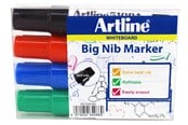 Skrive- & Tegneverktøy - Artline EK5109AW4 Big Nib Whiteboardmarker - EK5109AW4