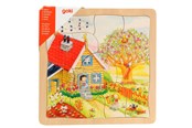 Puslespill - Goki 4-layer Puzzle Seasons 54pcs. Tre - 57684