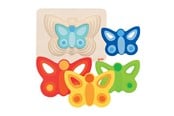 Puslespill - Goki Layer Puzzle Butterfly 5 Layers Tre - 57486