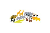 Treleker - Goki Wild Animals Wood 20 pcs - 53942