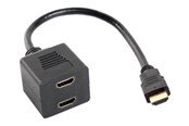 Skjermkabel - Lanberg HDMI splitter - 25 cm - AD-0019-BK