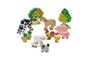 Treleker - Goki Wooden Farm Animals 14pcs. - 53034