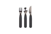 Babyutstyr - Filibabba Silicone cutlery set - Stone Grey - FI-02290