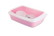 Katt - Savic Iriz Starter Kit Litter Tray 42x31x12.5cm Pink/White - K2002P