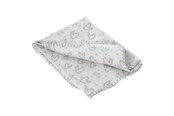 Hund - Dogman Fleece Blanket Heart Grey 100x70cm - 810506