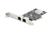 Nettverksadapter - StarTech.com 2-Port 2.5Gbps NBASE-T PCIe Network Card Intel I225-V Dual-Port Computer Network Card Multi-Gigabit NIC PCI Express Server LAN Card Desktop Ethernet Interface - PR22GI-NETWORK-CARD