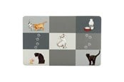 Katt - Trixie Place Mat Patchwork Cat 44 × 28 cm grey - TX24579