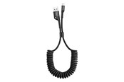 USB - Baseus Spring-loaded cable Lightning 1m 2A (black) - CALSR-01