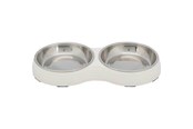 Katt - Trixie Bowl Set melamine/stainless steel 2x0.2 l/ø13cm/27x3x14cm - TX25187