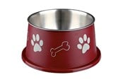 Hund - Trixie Long-Ear Bowl Stainless Steel/Plastic 0.9 l/ø 15 cm assorted colours - TX25247