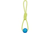 Hund - Trixie Playing Rope with Ball ø 6 × 40 cm yellow/green - TX33662