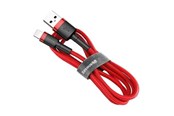 USB - Baseus Cafule USB Lightning cable 2.4A 1m (black + red) - CALKLF-B09