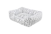 Hund - Trixie Mila bed square plush 50 × 40 cm white-grey - TX38981