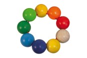 Babyleker - Eichhorn Baby Wooden Grab Ring with Beads - 100017042