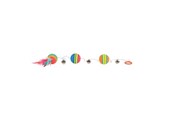 Katt - Trixie Rainbow Balls on an Elastic Band ø 3.5 × 80 cm - TX4133