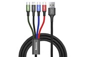 USB - Baseus Fast USB Cable 4in1 2xUSB-C / Lightning / Micro 3.5A 1.2m - Black - CA1T4-B01