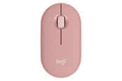 Mus - Logitech Pebble Mouse 2 M350s Wireless - Tonal Rose - Mus - Optisk - 3 knapper - Rød - 910-007014