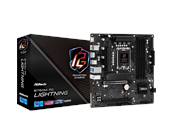 Hovedkort - ASRock B760M PG LIGHTNING Hovedkort - Intel B760 - Intel LGA1700 socket - DDR5 RAM - Micro-ATX - 90-MXBM20-A0UAYZ