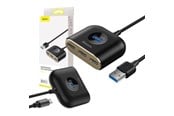 USB-hub - Baseus Square round 4-in-1 USB-hub - USB 3.0 - 4 porter - Svart - CAHUB-AY01