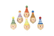 Treleker - Small Foot - Wooden Spinning Top Clown 6pcs. - 6138