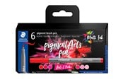 Skrive- & Tegneverktøy - Staedtler Pigment brush 371 "Reds & Pinks" 6 pcs. Cardboard box - 371 C6-1