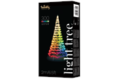 Smarthus - Twinkly Light Tree – 2 Meters Flag-pole Tree with 300 RGB + Warm White LEDs. Black Wire. Pole Included. - TWP300SPP-BEU