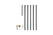 Smarthus - Twinkly Flagpole Kit for  6-meters-tall Light Tree. Black Aluminium. - TWP-01K-POLE-B