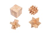 Puslespill - Small Foot - Wooden Brain Puzzles Set of 4 Tre - 2934