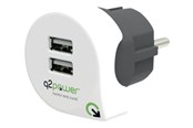 Mobil - Adaptere og ladere - Q2Power Dual USB Charger Europe power adapter - 2 x USB - 3.300100