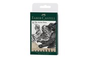 Skrive- & Tegneverktøy - Faber Castell 8 Pitt Artist Pens Black - 167158