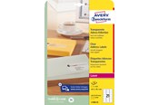 Papir, Fotopapir & Etiketter - Avery Adresseetiketter, 63,5 x 38,1 mm, 525 Etiketter, Transparent - L7560-25