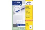 Papir, Fotopapir & Etiketter - Avery Universaletiketter, 70 x 42,3 mm, 2.100 Etiketter, Hvit - 3652