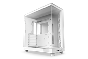 Kabinett - NZXT H6 Flow Compact Dual Chamber - Matte White - Kabinett - Miditower - Hvit - CC-H61FW-01