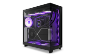 Kabinett - NZXT H6 Flow Compact Dual Chamber with RGB - Matte Black - Kabinett - Miditower - Svart - CC-H61FB-R1