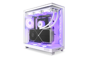 Kabinett - NZXT H6 Flow Compact Dual Chamber with RGB - Matte White - Kabinett - Miditower - Hvit - CC-H61FW-R1