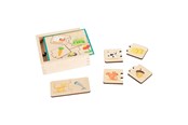 Puslespill - Small Foot - Wooden Puzzle Animals and their Food Tre - 11731