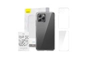 Mobil - Deksel og etui - Baseus  Crystal Series for iPhone 11 pro (clear) + tempered glass + cleaning kit - ARSJ000102