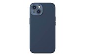 Mobil - Deksel og etui - Baseus Liquid Silica Magnetic Case and Tempered Glass set for iPhone 14 Plus (blue) - ARYC000603