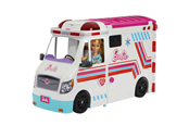 Dukker, Bamser & Utstyr - Barbie Emergency Vehicle Transforming Ambulance and Care Clinic with 20+ Pieces - HKT79