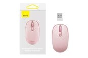 Mus - Baseus Wireless mouse F01B Tri-mode 2.4G BT5.0 1600 DPI (pink) - 3 knapper - Rosa - B01055503413-00