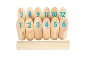 Hagespill - Wooden Kubb with Numbers Throwing Game in Bag 13dlg. - 12402