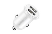 Mobil - Adaptere og ladere - Baseus Grain Pro Car Charger 2x USB 4.8A (white) - CCALLP-02