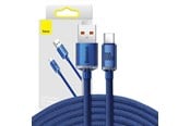 USB - Baseus Crystal Shine cable USB to USB-C 100W 2m (blue) - CAJY000503