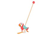 Babyleker - Small Foot - Wooden Push Figure Parrot Lori with Stick - 10475