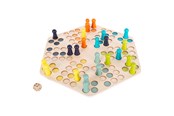 Brettspill & Puslespill - Small Foot - Wooden Ludo Game - 6 Players - 1800