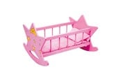 Dukker, Bamser & Utstyr - Small Foot - Wooden Doll Bed Star Pink - 2865